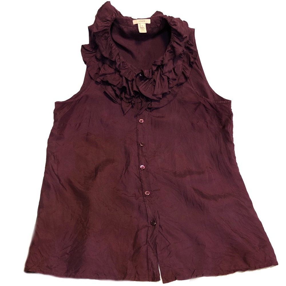 J. Crew Ruffle Collar Blouse